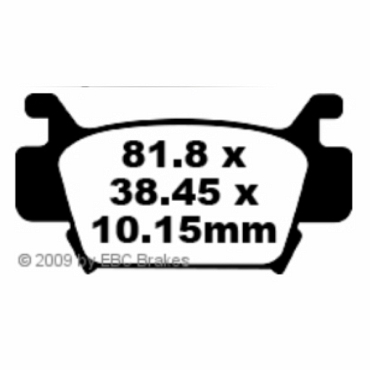 Preview: EBC FA410R Goldstuff Bremsbeläge Honda TRX 500 (FE9) (Fourtrax Foreman 4x4 EPS)