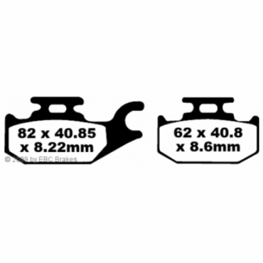 Preview: EBC FA413R Goldstuff Bremsbeläge Suzuki LT-A 450 XCK7/XCK8