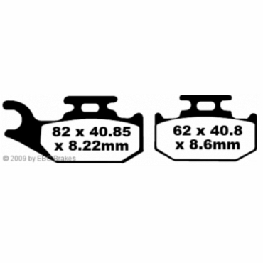 Preview: EBC FA414R Goldstuff Bremsbeläge Suzuki LT-A 450 XCK7/XCK8