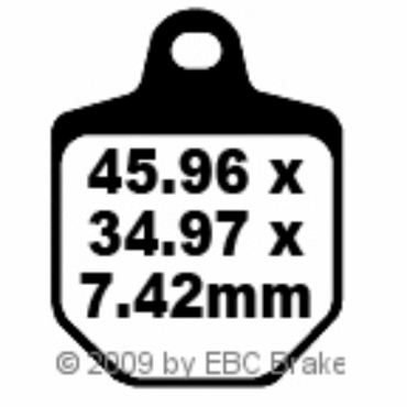 EBC EPFA433/4HH Extreme Pro Bremsbeläge KTM SMR 450 (Magura Bremssattel)