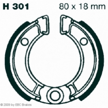 EBC H301 Premium Bremsbacken Husqvarna Husky Boy Drum front & rear