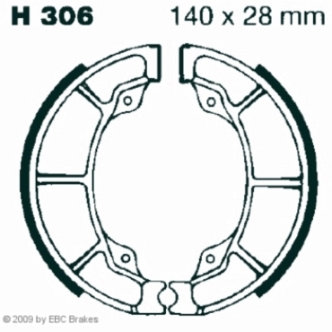 EBC H306 Premium Bremsbacken Honda FL 250 (Odyssey)