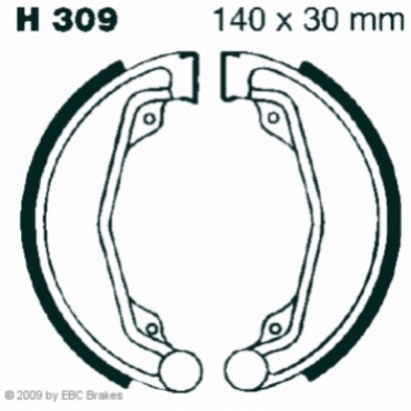 EBC H309 Premium Bremsbacken Honda CB 250 (RSA)