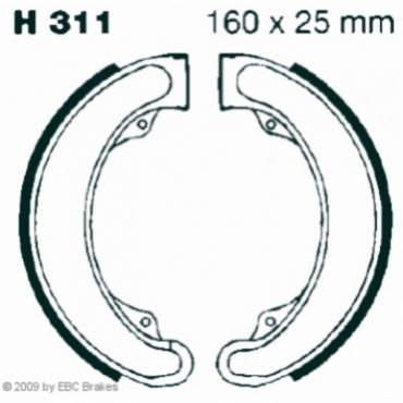 Preview: EBC H311G Premium Bremsbacken Water Grooved Honda XL 250 (K3)