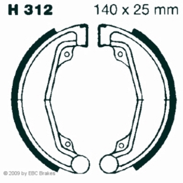 EBC H312 Premium Bremsbacken Honda CD 125 (TC)