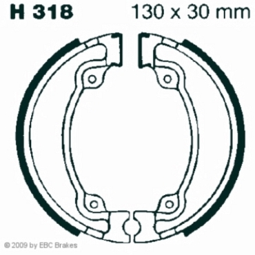 EBC H318 Premium Bremsbacken Honda CMX 250 (CT) (Rebel) (Nissin Bremssattel)