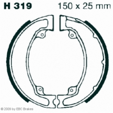 Preview: EBC H319G Premium Bremsbacken Water Grooved Honda CR 125 (RC)