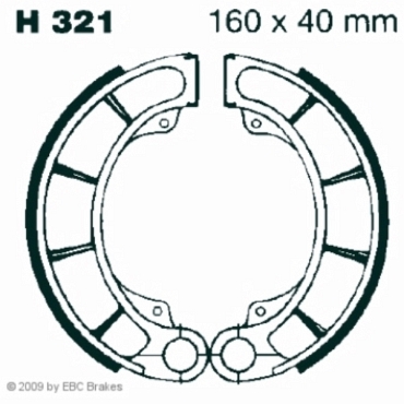 EBC H321 Premium Bremsbacken Honda VF 750 (SC) (V45 Sabre)