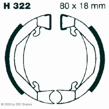EBC H322 Premium Bremsbacken Puch MAXI 50 Speichen Felgen / 2 Gang Automatik / gedämpfter Heckrahmen