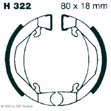 EBC H322 Premium Bremsbacken Peugeot Fox/Fox L 50