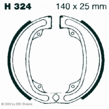 Preview: EBC H324G Premium Bremsbacken Water Grooved Honda XR 500 (SA)