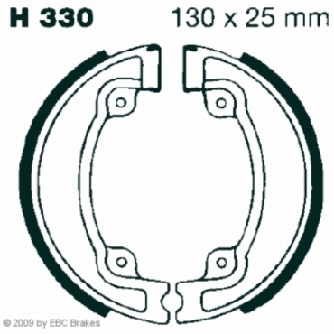 EBC H330G Premium Bremsbacken Water Grooved Can Am DS 90 (4T/ 2x4)