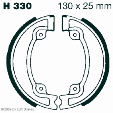 EBC H330G Premium Bremsbacken Water Grooved Derbi DFW 50 Quad