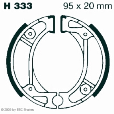 EBC H333 Premium Bremsbacken Honda CHF 50-1/Scoopy 50 (Bremstrommel)