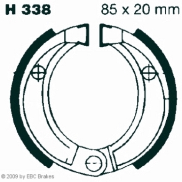 EBC H338G Premium Bremsbacken Water Grooved Jordan Hipo/Mars/Bob 50/90/100 Anti vibrations Modelle