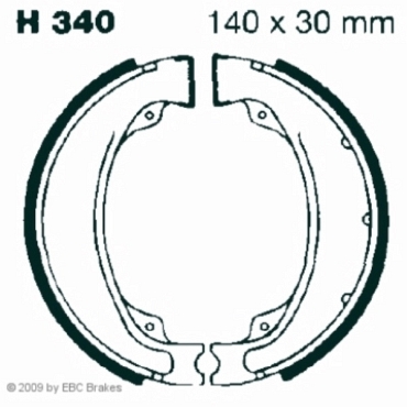 EBC H340 Premium Bremsbacken Kymco Zing 125/150 Custom Style (RF25/30)