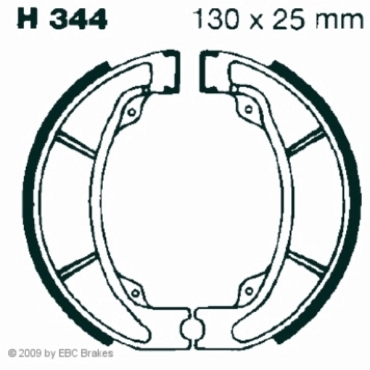 EBC H344 Premium Bremsbacken Honda CR 125 (RG)