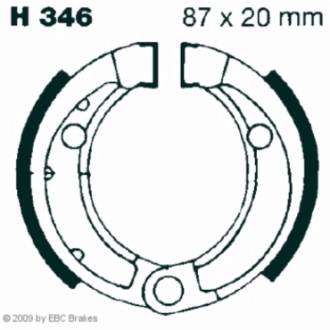 EBC H346G Premium Bremsbacken Water Grooved Polaris 50 Outlaw