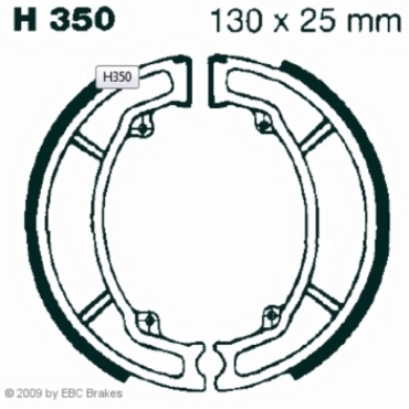EBC H350 Premium Bremsbacken Honda CN 250 (X) (SPAZIO/Helix)