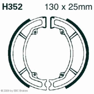 EBC H352 Premium Bremsbacken Honda NSC 110 WHB (Vision 110) (14 Zoll Felge)