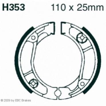 EBC H353 Premium Bremsbacken Suzuki FL 125 SDWK7/SDWK8 Address/Underbone