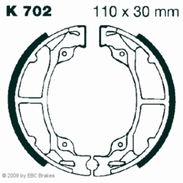 EBC K702 Premium Bremsbacken Kawasaki KDX 200 A3