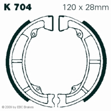 EBC K704 Premium Bremsbacken Kawasaki KE 175 D1
