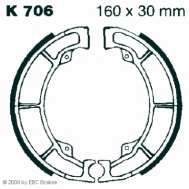 EBC K706 Premium Bremsbacken Kawasaki ER-5 (ER 500 C1/C3/C4/C5P)