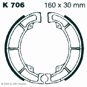 EBC K706 Premium Bremsbacken Kawasaki BJ 250 E1-E4A Estrella RS Custom