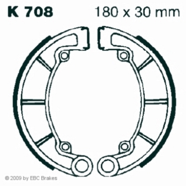 EBC K708 Premium Bremsbacken Kawasaki S2 (350ccm)