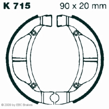 EBC K715 Premium Bremsbacken Kawasaki KLX 110 R (A1/A2/A3/A4/A6F)