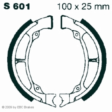 Preview: EBC S601 Premium Bremsbacken Suzuki FZ 50 N/X/Z (Suzy)