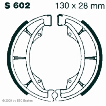 EBC S602G Premium Bremsbacken Water Grooved Suzuki DR 125 SF/SH/SJ