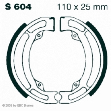 Preview: EBC S604G Premium Bremsbacken Water Grooved Suzuki LT-Z 50 K8 Quadsport