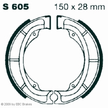 Preview: EBC S605G Premium Bremsbacken Water Grooved Suzuki LT-F 160 X