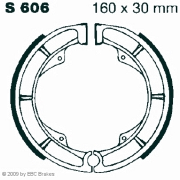 Preview: EBC S606G Premium Bremsbacken Water Grooved Suzuki LT-A 400 K3 Eiger