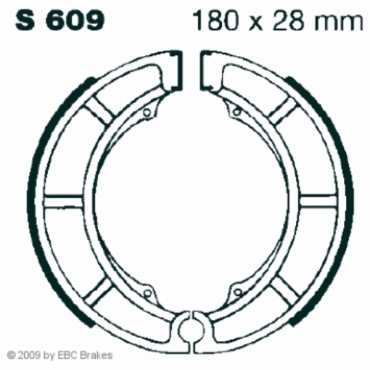 Preview: EBC S609 Premium Bremsbacken Suzuki T 350 1/2/R/J