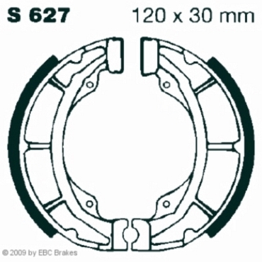 Preview: EBC S627 Premium Bremsbacken Suzuki TS 250 XK