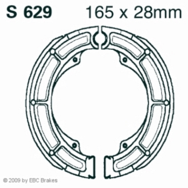 Preview: EBC S629G Premium Bremsbacken Water Grooved Suzuki LT-F 250 FX/FY/FK1/FK2