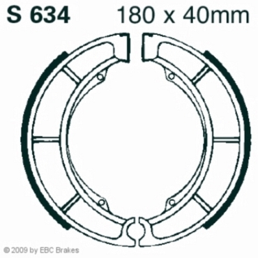 Preview: EBC S634G Premium Bremsbacken Water Grooved Suzuki LT-F 4WD N