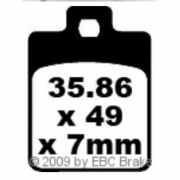 EBC SFAC260 Scooter Carbon Bremsbeläge Piaggio Zip 50 (Grimeca Bremssattel)/(Heng Tong Bremssattel) (A/C) 4T