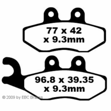EBC SFA353 Scooter Bremsbeläge Gilera Fuoco 500 RC/ie