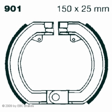 EBC V901 Premium Bremsbacken LML Star 125 Deluxe (Scheiben Modell)