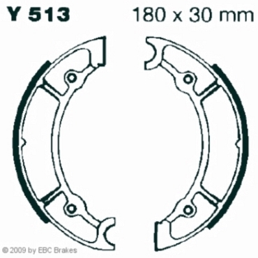 Preview: EBC Y513 Premium Bremsbacken Yamaha YDS-7