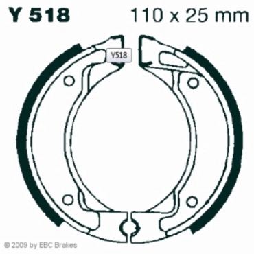 EBC Y518G Premium Bremsbacken Water Grooved Yamaha T 105/105 E (Crypton)