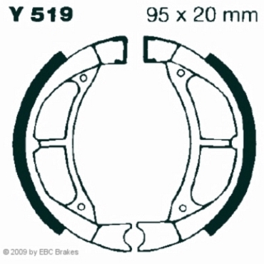 EBC Y519 Premium Bremsbacken Yamaha YJ 50 R (5AU1-3) Vino