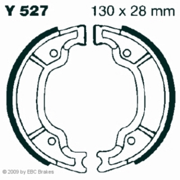 EBC Y527 Premium Bremsbacken Yamaha YBR 125 E/K (5HH1/2/C/G/J/SLX/SLX9) (Drommel VA / Brasil)