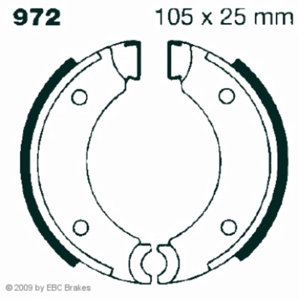 EBC 972 Premium Bremsbacken Puch 50 KA/K2/K25/K3T/MSP